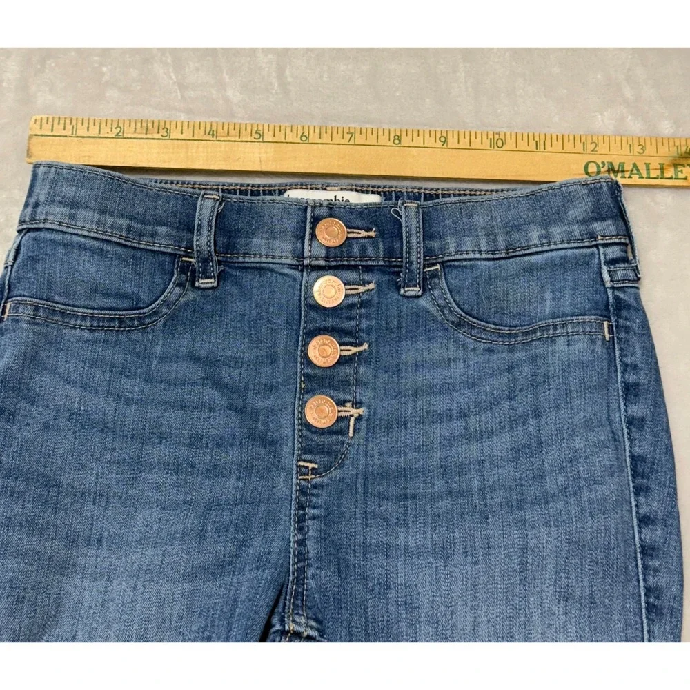 Abercrombie Kids High Rise Jean Legging False Button Fly Pants Girls Size‎ 11/12